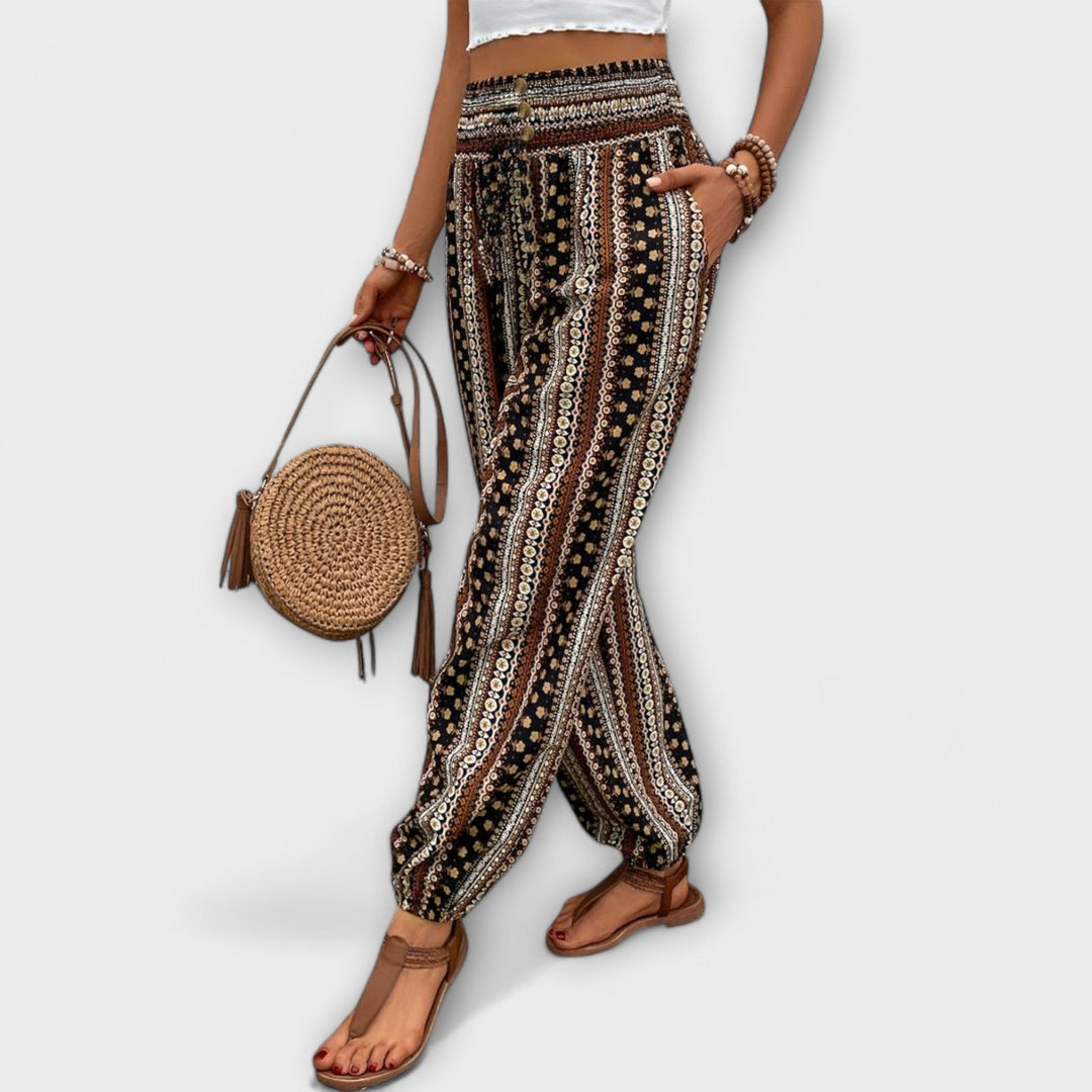 Sophia | Ethnic Graphic Pants