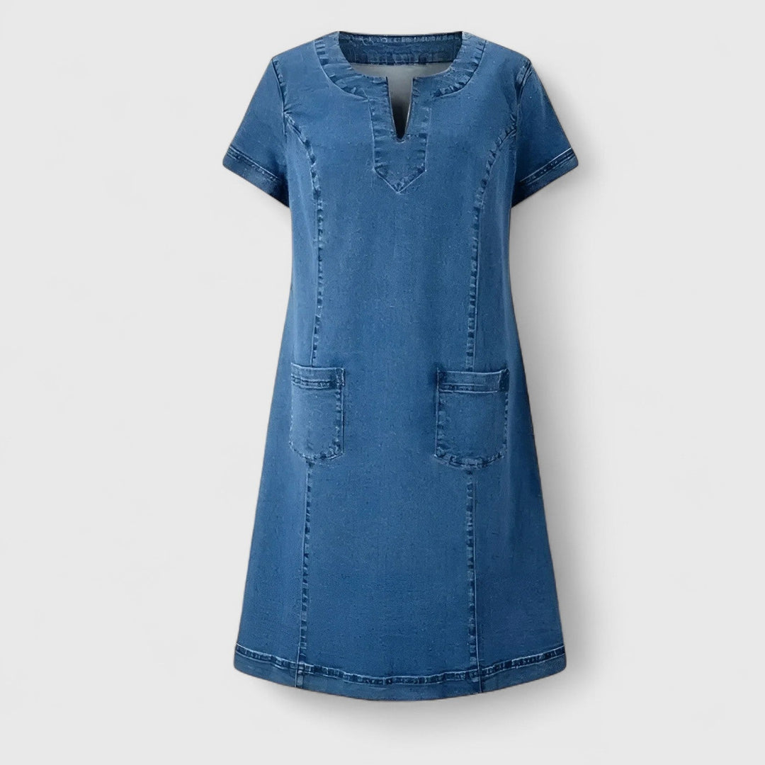 Isabella | Elegant Denim Dress