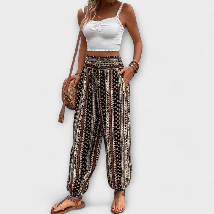 Sophia | Ethnic Graphic Pants